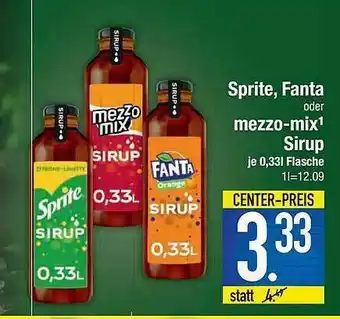 E-Center Sprite, Fanta Oder Mezzo Mix Sirup Angebot