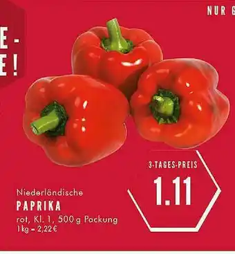 Edeka Niederlande Paprika Angebot