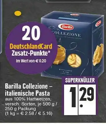 Edeka Barilla Collezione Italienische Pasta Angebot