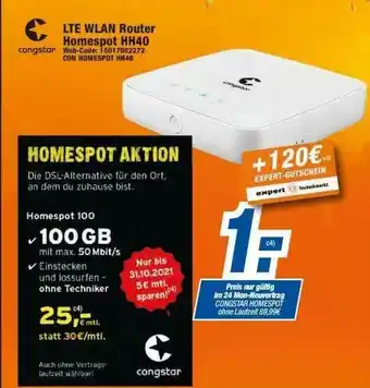 Expert Lte Wlan Router Homespot Angebot