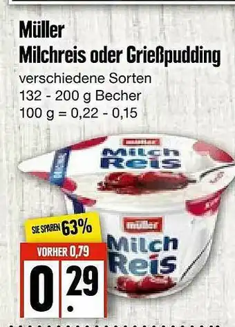 Edeka Frischemarkt Müller Milchreis Oder Grießpudding Angebot