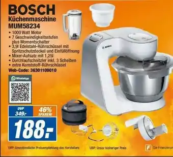 Expert Bosch Küchenmaschine Mum58234 Angebot