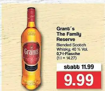 Famila Nord West Grant's The Family Reserve Angebot