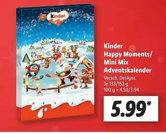 Lidl Kinder Happy Moments-mini Mix Adventskalender Angebot