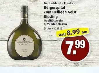 Markant Bürgerspital Zum Heiligen Geist Riesling Angebot