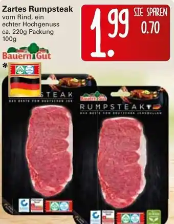 WEZ Bauern Gut Zartes Rumpsteak 100g Angebot