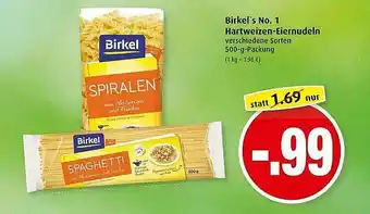 Markant Birkel's No.1 Hartweizen-eiernudeln Angebot