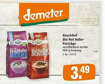 Markant Bauckhof Bio Hot Hafer-porridge Demeter Angebot