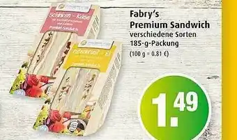 Markant Fabry's Premium Sandwich Angebot