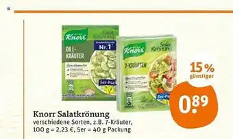 tegut Knorr Salatkrönung Angebot