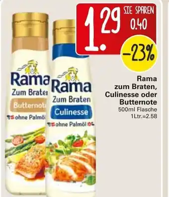 WEZ Rama Zum Braten, Culinesse oder Butternote 500ml Angebot