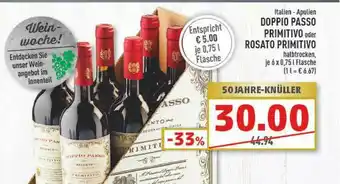 Marktkauf Doppio Passo Primitivo Oder Rosato Primitivo Angebot