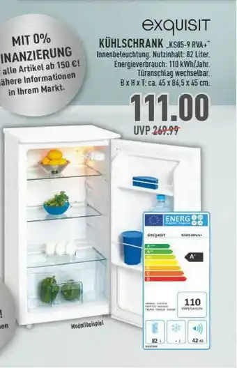 Marktkauf Exquisit Kühlschrank Ks85-9 Rva+ Angebot