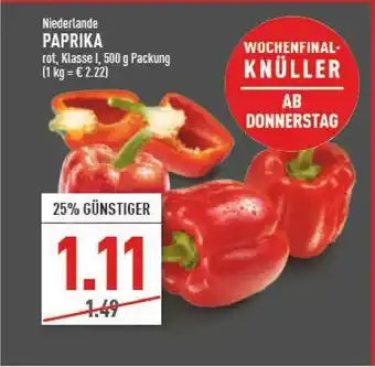 Marktkauf Paprika Angebot