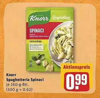 REWE Knorr Spaghtteria Spinaci Angebot