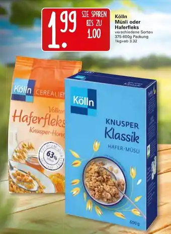 WEZ Kölln Müsli oder Haferfleks 375-600g Angebot