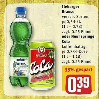 REWE Lleburger Brause Oder Neunspringe Cola Angebot