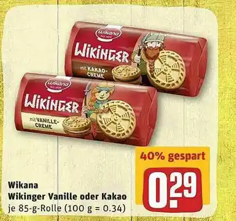 REWE Wikana Wikinger Vanille Oder Kakao Angebot