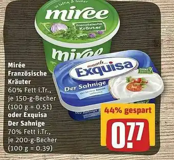 REWE Mirée Französische Kräuter Oder Exquisa Der Sahnige Angebot