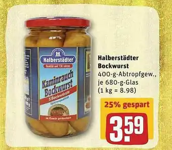 REWE Helberstädter Bockwurst Angebot