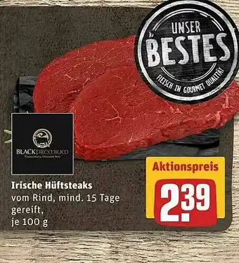 REWE Irische Hüftsteaks Angebot