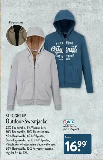 Aldi Nord Outdoor Sweatjacke Angebot