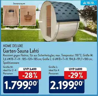 Aldi Nord Garten-sauna Lahti Angebot