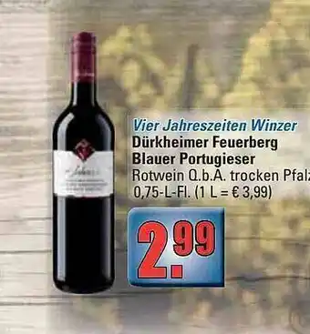 alldrink Vier Jahreszeiten Winzer Dürkheimer Feuerberg Blauer Portugieser Angebot