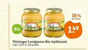 tegut Thüringer Landgarten Bio Apfelmark Angebot