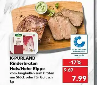 Kaufland K-purland Rinderbraten Hals Oder Hohe Rippe Angebot