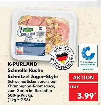 Kaufland K-purland Schnelle Küche Schnitzel Jäger-style Angebot