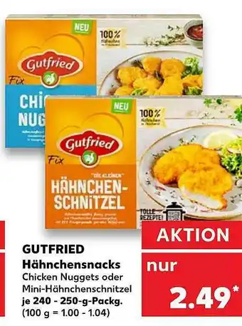 Kaufland Gutfried Hähnchensnacks Angebot