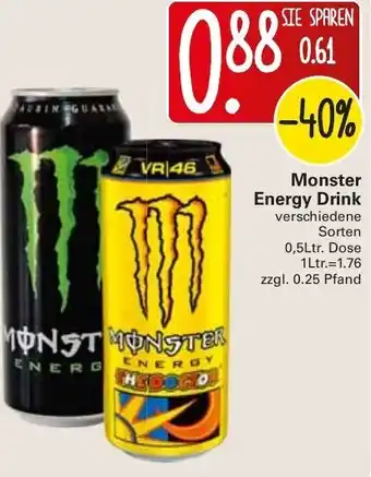 WEZ Monster Energy Drink 0,5 L Dose Angebot