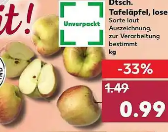 Kaufland Tafeläpfel, Lose Angebot