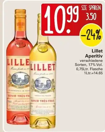 WEZ Lillet Aperitiv 0,75 L Angebot