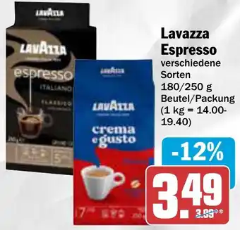 AEZ Lavazza Espresso 180/250 g Beutel/Packung Angebot