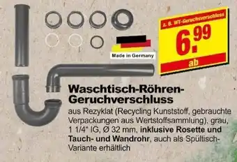 Lüchau Bauzentrum Waschtisch Röhren Geruchverschluss Angebot