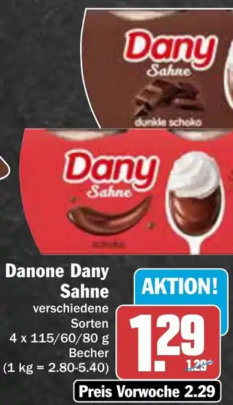 AEZ Danone Dany Sahne 4x115/60/80 g Becher Angebot