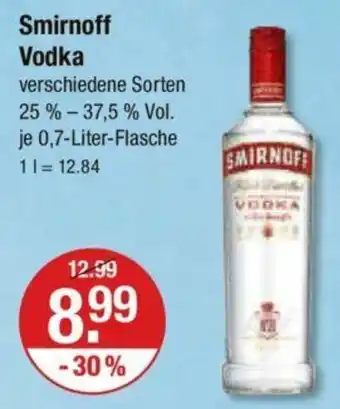 V Markt Smirnoff Vodka 700ml Angebot