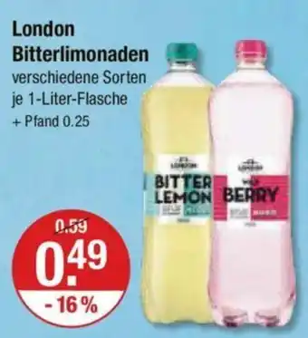 V Markt London Bitterlimonaden 1L Angebot