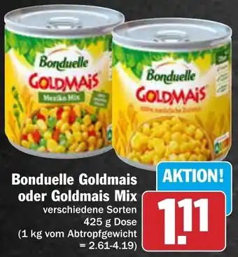 AEZ Bonduelle Goldmais oder Goldmais Mix 425 g Dose Angebot