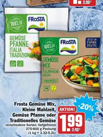 AEZ Frosta Gemüse Mix, Kleine Mahlzeit, Gemüse Pfanne oder Traditionelles Gemüse 375-600 g Angebot