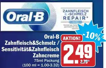 AEZ Oral B Zahnfleisch & Schmelz/Sensitivität & Zahnfleisch Zahncreme 75ml Angebot