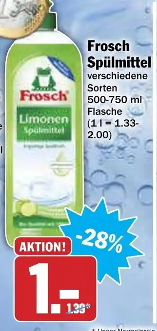 AEZ Frosch Spülmittel 500-750 ml Angebot