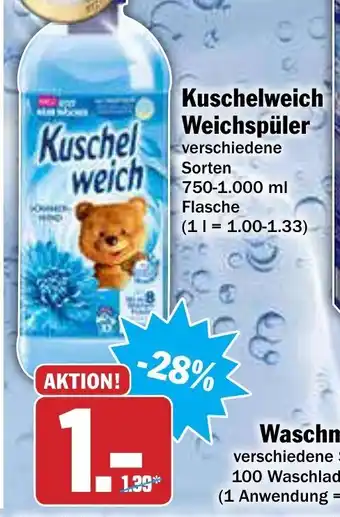 AEZ Kuschelweich Weichspüler 750-1000ml Angebot