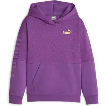 Intersport PUMA Kinder Kapuzensweat POWER LOGO LOVE Color PURPLE POP 176 Angebot