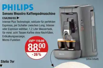 V Markt PHILIPS Senseo Meastro Kaffeepadmaschine CSA260/65 Angebot