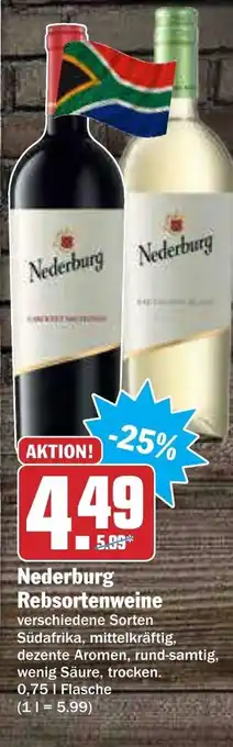 AEZ Nederburg Rebsortenweine 0,75 L Angebot