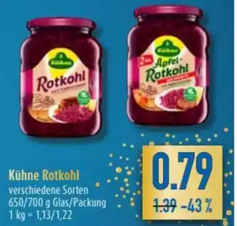 diska Kühne Rotkohl 650/700g Angebot