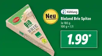 Lidl Bioland Brie Spitze 180g Angebot